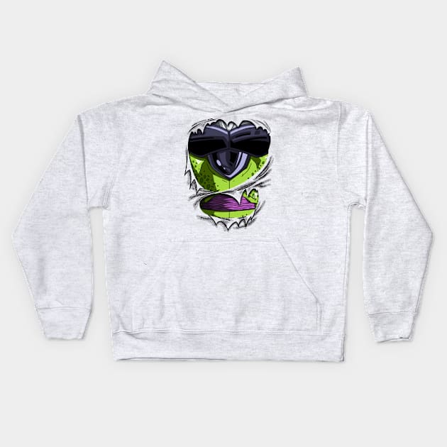 Cell Chest Dragon ball Z Kids Hoodie by GeekCastle